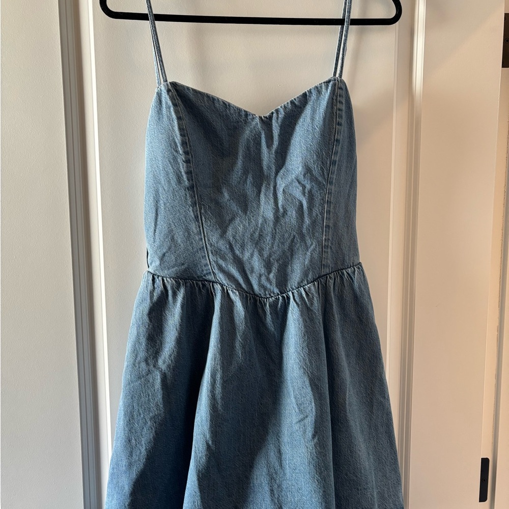 Hollister Denim Tie Strap Dress